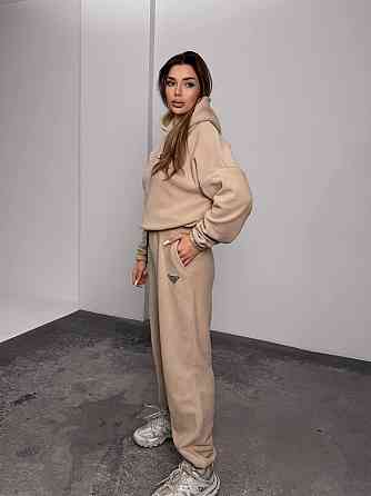 Женский теплый костюм, из флис полара S-M, Бежевый Одесса