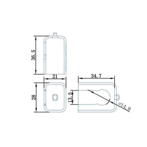 Корпусна силова клема 200А М8-М6 для акб LiFePO4, з кришкою, пара Київ