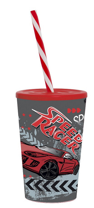 Склянка з трубочкою Herevin Speed Race 0.34 л (161914-010P) (6917967) Київ - фото 1