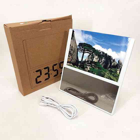 Настольные часы с функцией подсветки DS-6608, Красивые настольные часы Цифровые CR-79 Ивано-Франковск