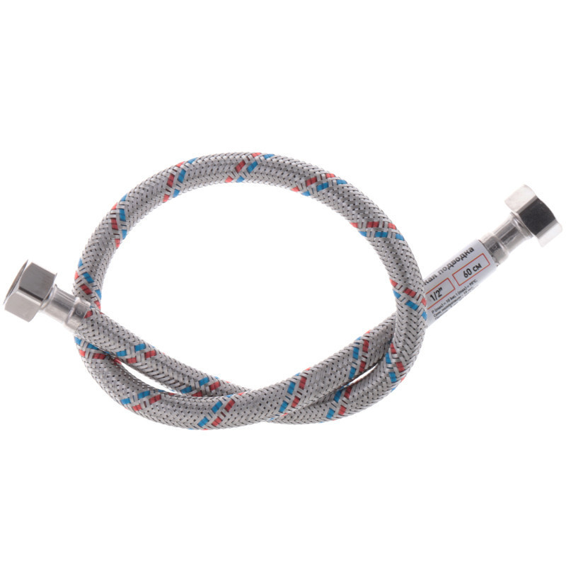 Гнучкий шланг для підключення води гайка 1/2'' - гайка 1/2'' (60 см) Zerix (ZX1552)   ( 24849 ) Харків - фото 3