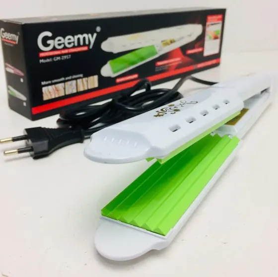 Плойка-гофре для волосся Gemei GM-2957W: керамічні щипці 50 Вт для прикореневого об'єму із шир. пластин 4 см Одеса