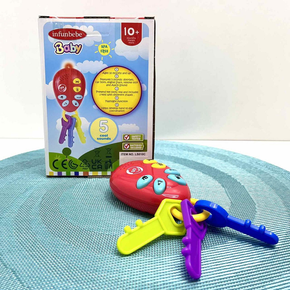 Гра розвиваюча брелок з ключами світло звук Червона (LS010C) Чернигов - изображение 1