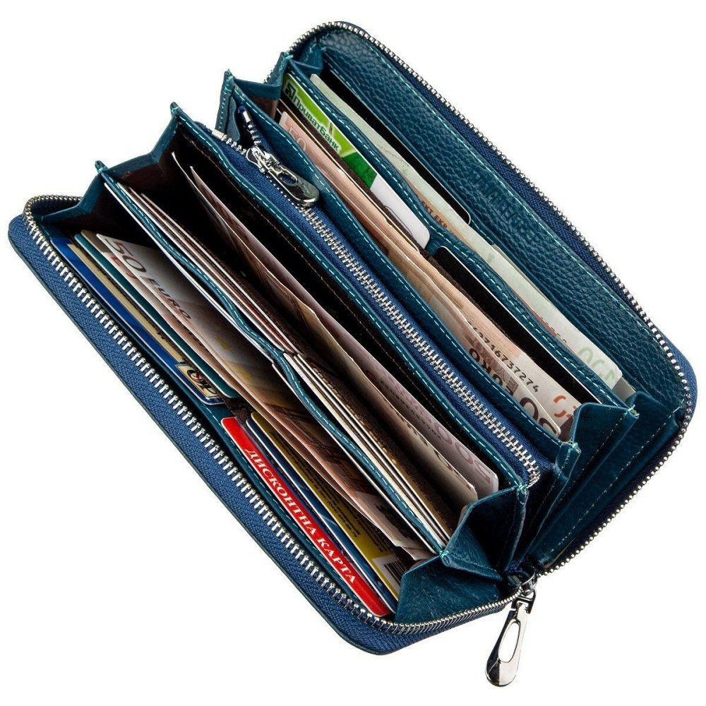 Женский клатч-визитница Голубой (ST Leather) Киев - изображение 9