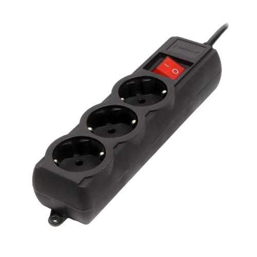 Фільтр мережевий 3 розетки 1,8 м чорний SPG3-G-6B-PRO PRO Gembird Житомир - фото 3