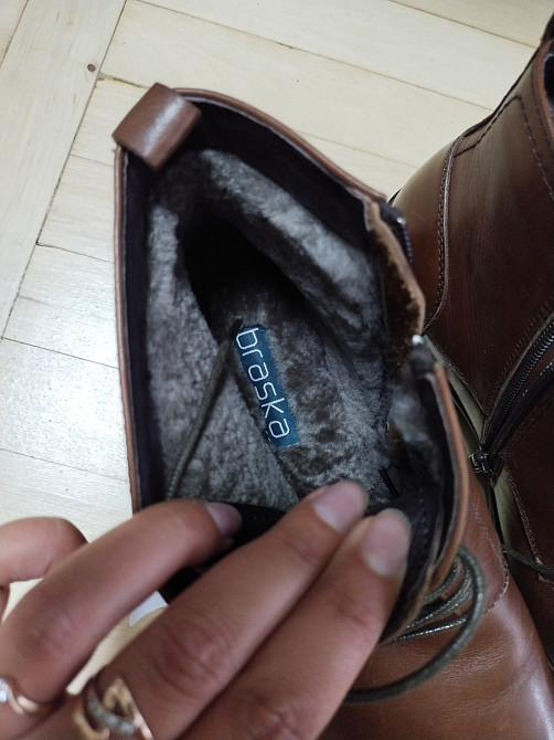 Мужские ботинки кожаные 39 коричневый Киев - изображение 7