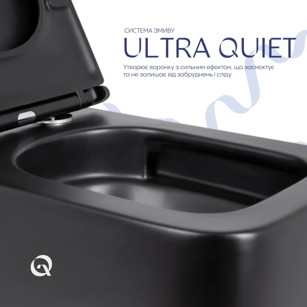 Унитаз подвесной Qtap Gemini безободковый с сиденьем Soft-close QT2533076EUQMB Киев - изображение 13
