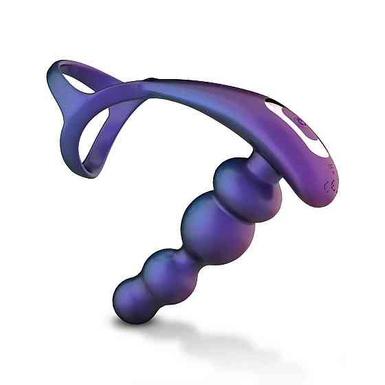 Анальний вібратор з ерекційним кільцем Hueman - Stellar Force Anal Beads with Cockring Sex Aura Київ