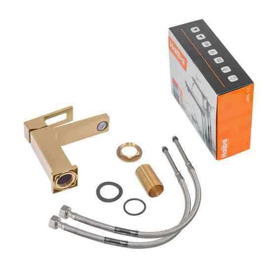 Змішувач для умивальника Haiba KANT 001 Brushed Gold (HB9605) Харків