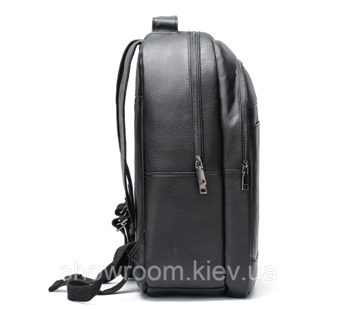 Чорний чоловічий шкіряний рюкзак Leather Collection (9921) Київ - фото 6