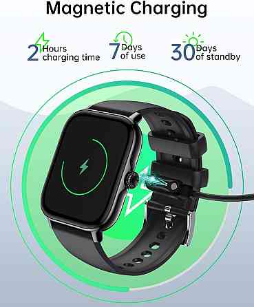 Смарт-годинник LLKBOHA P72: 1,85" HD-дисплей, Bluetooth-дзвінки, 111+ спорт-режимів, моніторинг здоров’я Київ
