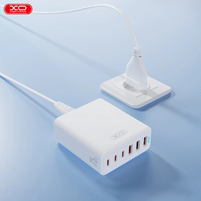 Зарядний пристрій XO L133 3xUSB-A + 3xUSB-C 75W White (L133.white) Вінниця - фото 3