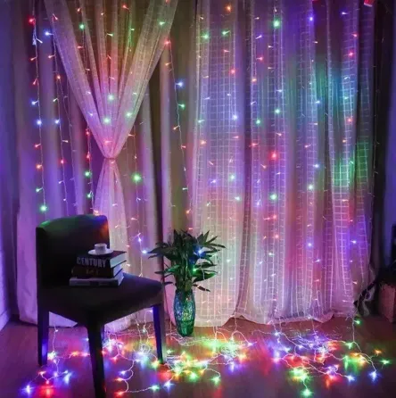 Светодиодная гирлянда-занавес Christmas Decoration 360LED 220В 3x2м Разноцветная Киев