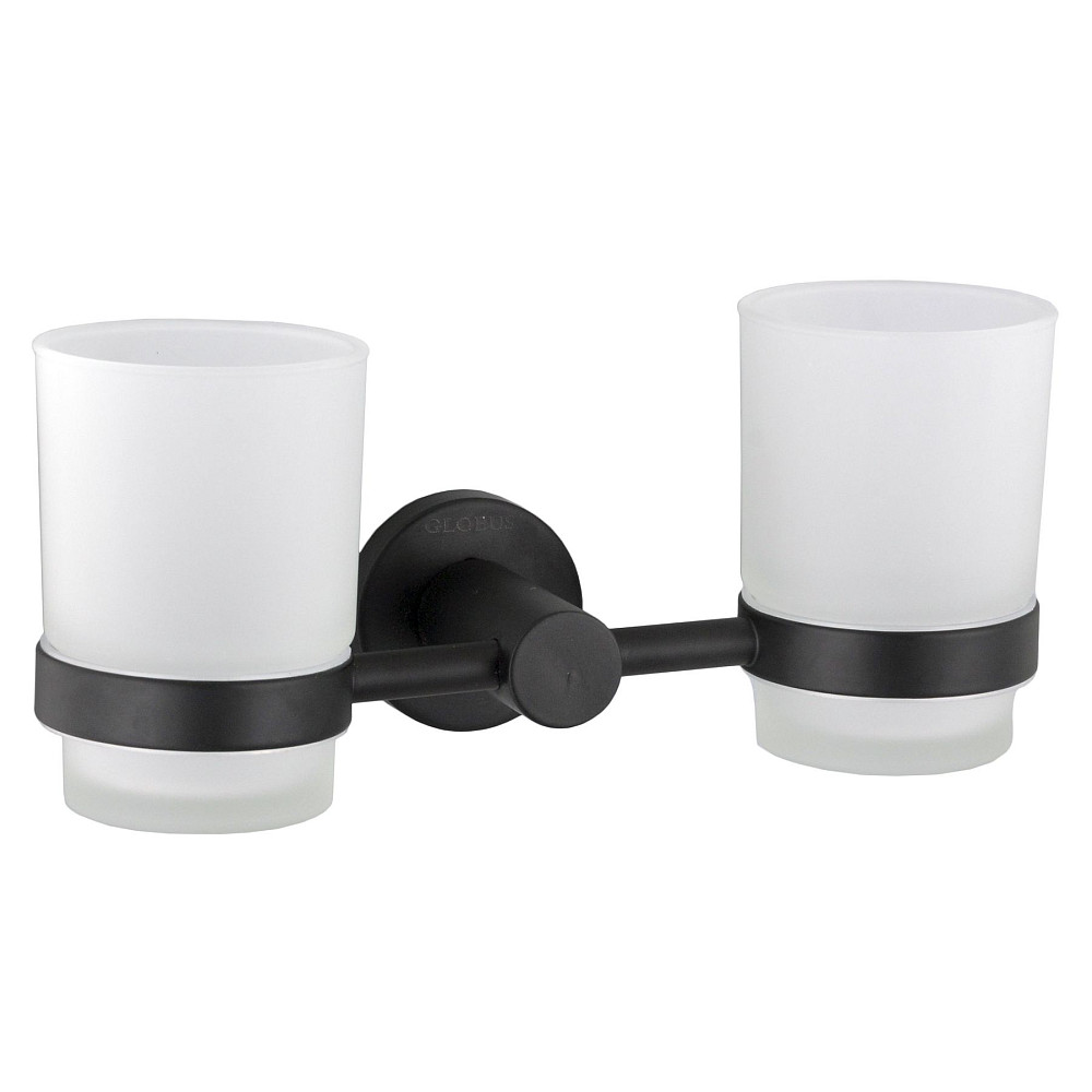 Стакан подвійний Globus Lux BS8428 чорний матовий SUS304 Луцк - изображение 1