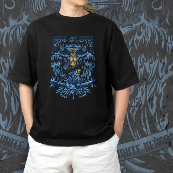 Футболка для підлітка хлопчика з принтом Ван Пис Марко Феникс Розмір 160 Anime10171 Дніпро