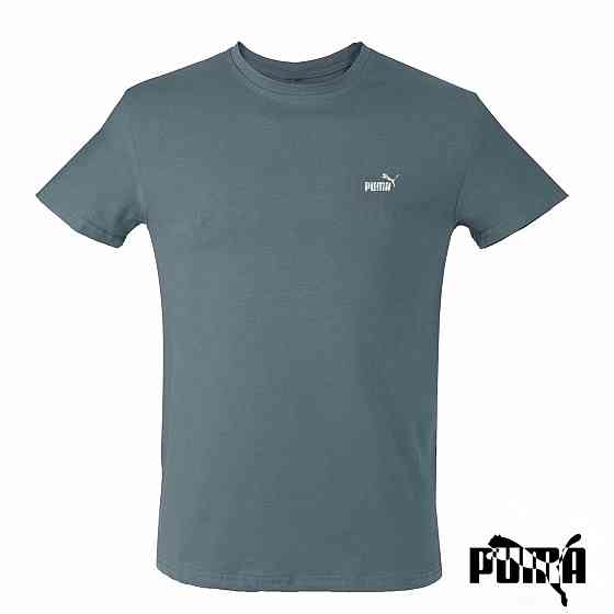 Мужская однотонная трикотажная футболка Puma 48 Киев
