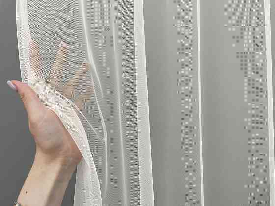 Тюль VR-Textil 1463т Грек-сетка с вышивкой Молочный с пудровым 300х270 см (42-0331) Киев