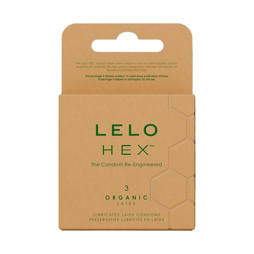 Презервативи LELO HEX Condoms Organic 3 Pack, тонкі та суперміцні Sex Aura Київ - фото 1