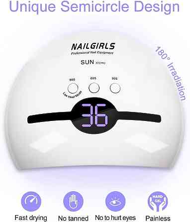 УФ-лампа NAILGIRLS 48 Вт Портативна УФ-світлодіодна лампа для гелевих лаку, NAILGIRLS 48 Вт Київ