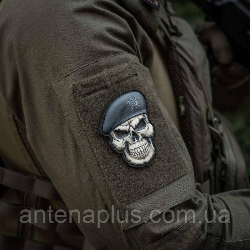 Череп у береті Гірської піхоти шеврон / патч Київ - фото 4