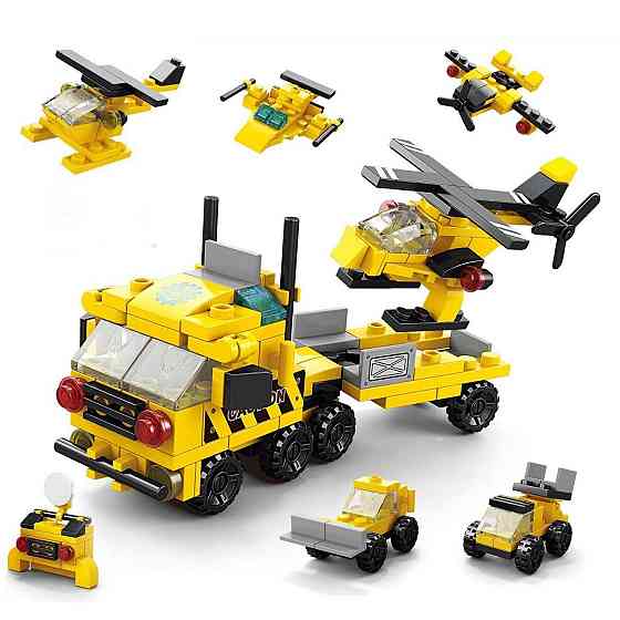 Конструктор LeleBrother строительная техника 6в1, цвет желтый, 118 деталь Киев