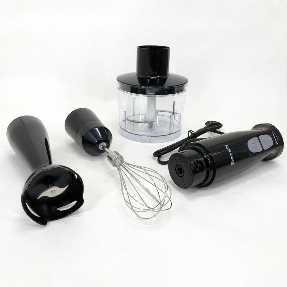 Блендер з тихим режимом Rainberg RB-2243, Блендер для кухні подрібнювач з чашею Блендери насадками CP-88 Львів - фото 6