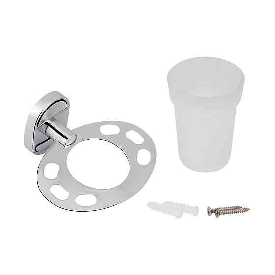 Склянка подвійна з тримачем для зубних щіток Kroner KRM Elbe - ACG2906-1 Київ