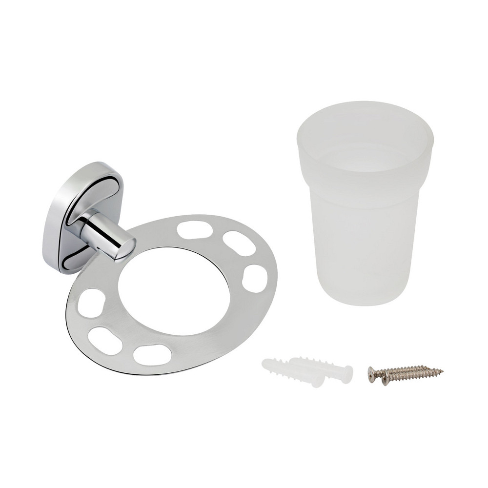 Склянка подвійна з тримачем для зубних щіток Kroner KRM Elbe - ACG2906-1 Київ - фото 3