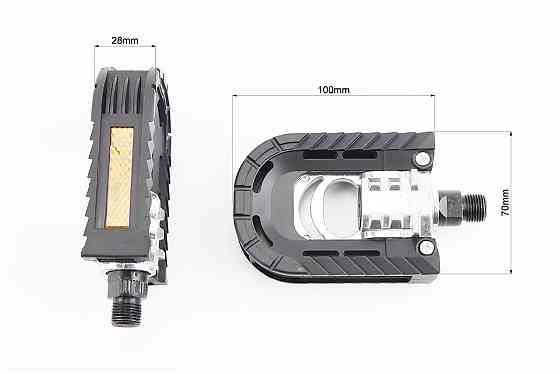 Педалі FOLDING складані 9/16" (100x70x28mm) пластико-алюминієві, чорно-сірі YH-99X Київ