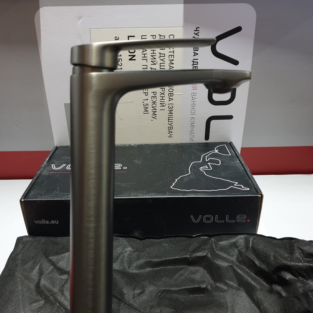 Смеситель для раковины высокий Volle CANTE pistola gris графит 1512.011305 Киев - изображение 4