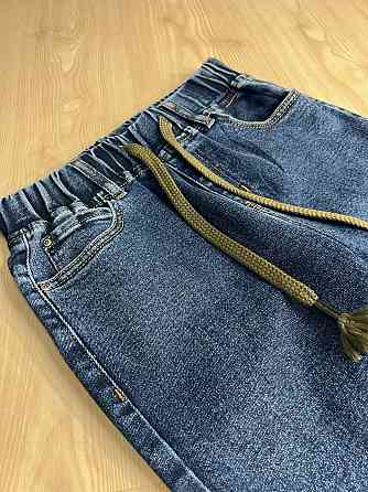 Джинсы женские Vanver 8023 MOM STRAIGHT jeans comfort уровни стрейчевые талия на резинке шнурок сини Одесса