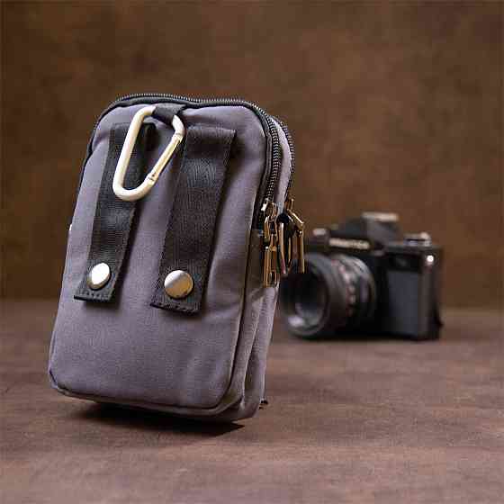 Сумка на пояс нейлон Vintage 20646 Серая Киев