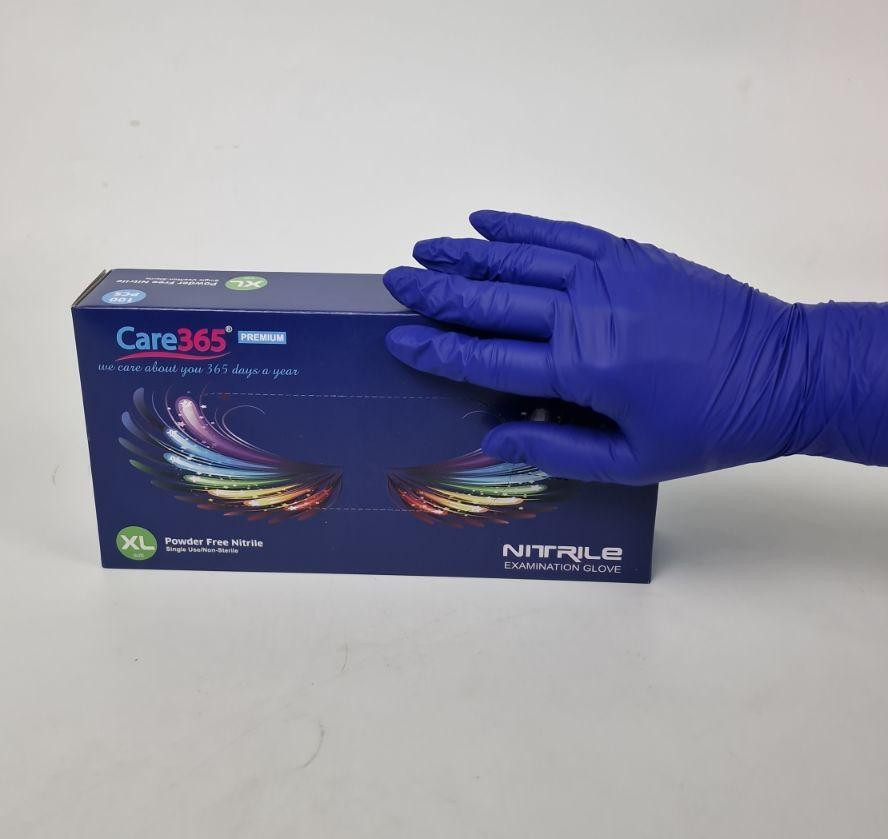 Рукавиці Нітрил Кобальтовий (100 шт.) розмір XL"CARE 365" (1 пачка) Харків - фото 1