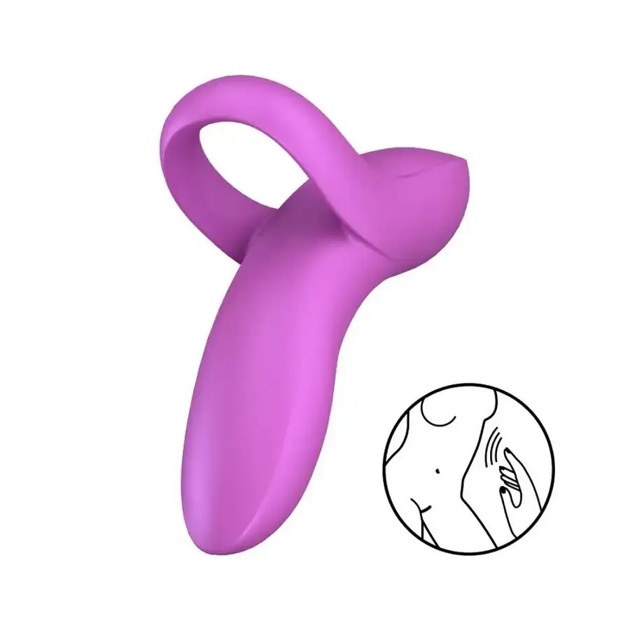 Вибратор на палец Satisfyer Bold Lover Dark Pink, гибкий Львов - изображение 1