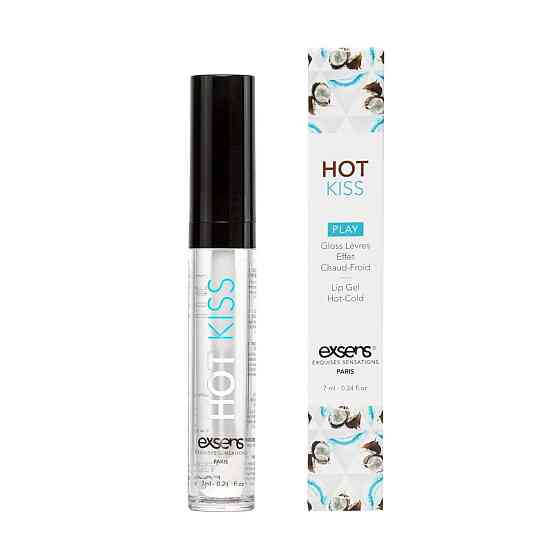 Стимулювальний блиск для губ EXSENS Coconut Hot Kiss 7 мл, зігріває та охолоджує Sex Aura Київ
