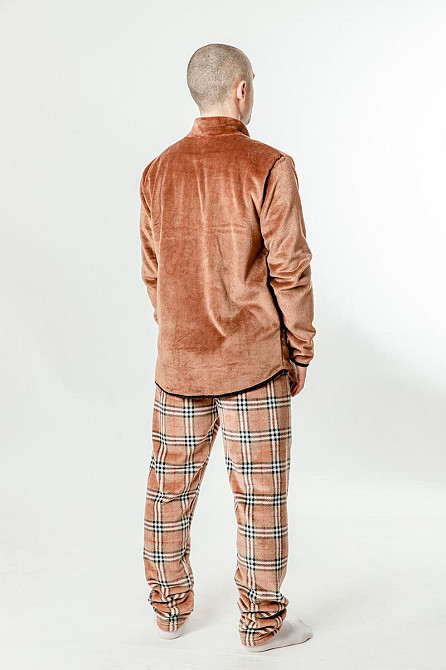 Комплект домашний мужской, коричневый , велсофт топ Крохатушка одяг Киев - изображение 4