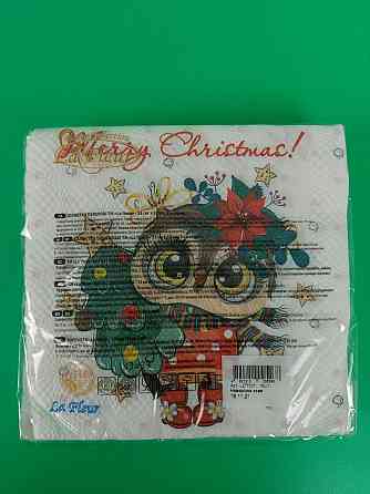 Новорічна серветка (ЗЗХЗЗ, 16 шт.) La Fleur "Новорічна сова" (1 пачка) Харків