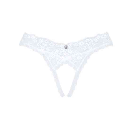Мереживні танга Obsessive Heavenlly crotchless thong XL/2XL, з доступом Sex Aura Київ