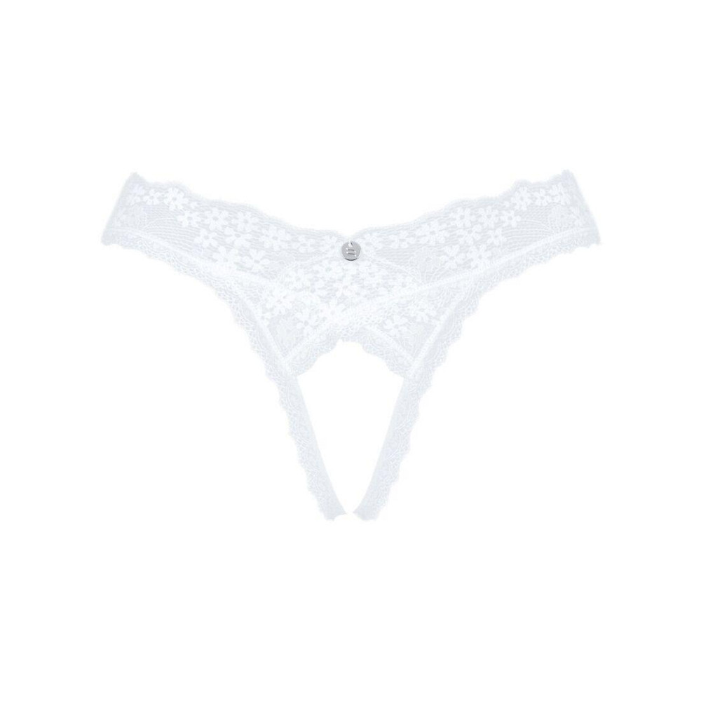 Мереживні танга Obsessive Heavenlly crotchless thong XL/2XL, з доступом Sex Aura Київ - фото 5