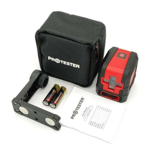 Лазерний рівень, 2 лінії, 1H/1V (червоний промінь) PROTESTER LL102R Одеса - фото 3