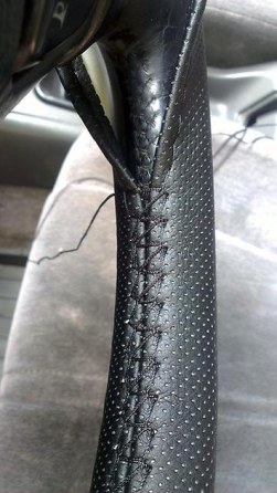 Чехол на руль из кожзама 37-38 см, черный Киев