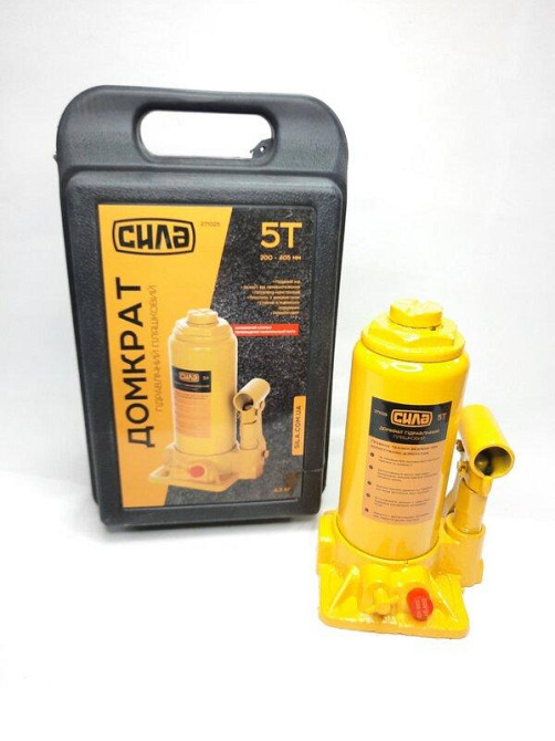 Домкрат гідравлічний 5т у валізі СИЛА 271025 (200-405мм) Вінниця - фото 1