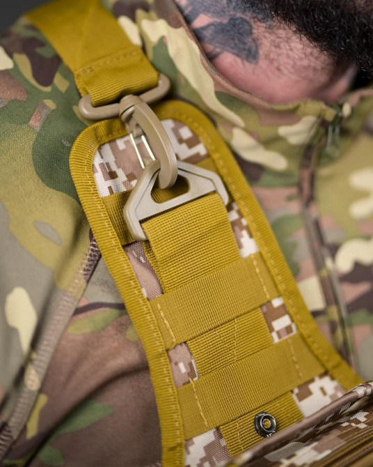 Тактическая нагрудная сумка черная через плечо  пиксель ПП8246 Одесса - изображение 4