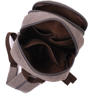 Сумка Vintage З двома відділеннями з щільного текстилю Сіра (22161) Вінниця - фото 10