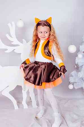 Новорічний костюм "Білочка" Зріст:110 топ Крохатушка одяг Київ