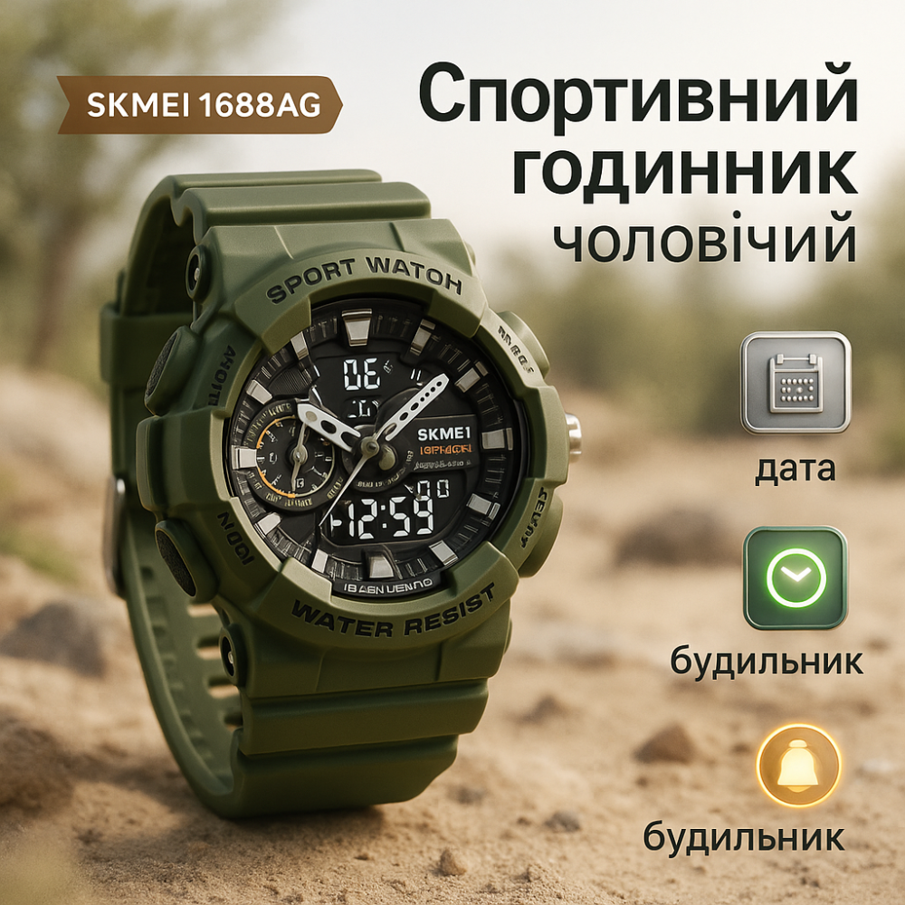 Надійний чоловічий наручний годинник, Водонепроникний наручний годинник для чоловіка PF-14 Львів - фото 3