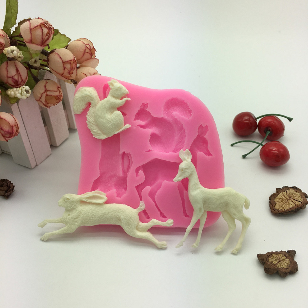 Молд силиконовый Лесные звери 95 на 95 см розовый Киев - изображение 7