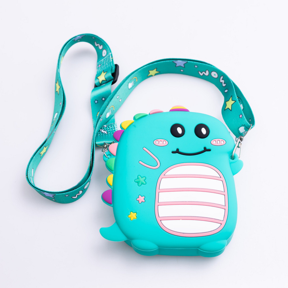 Силиконовая сумка для детей Динозавр Бирюзовая Киев - изображение 1