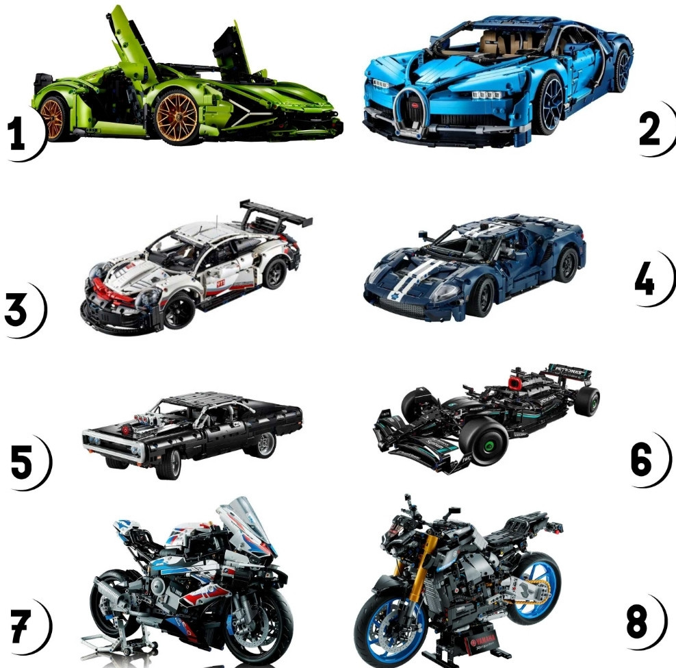 Конструктор машинки Technic - Lamborghini , Bugatti, Mercedes, Camaro. Київ - фото 1