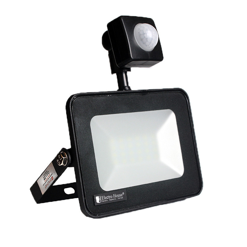 Прожектор з датчиком руху led 20 Вт 6500К ElectroHouse Київ - фото 1